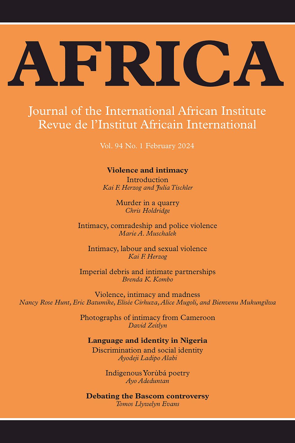 Cover Africa 94.1 (2024)