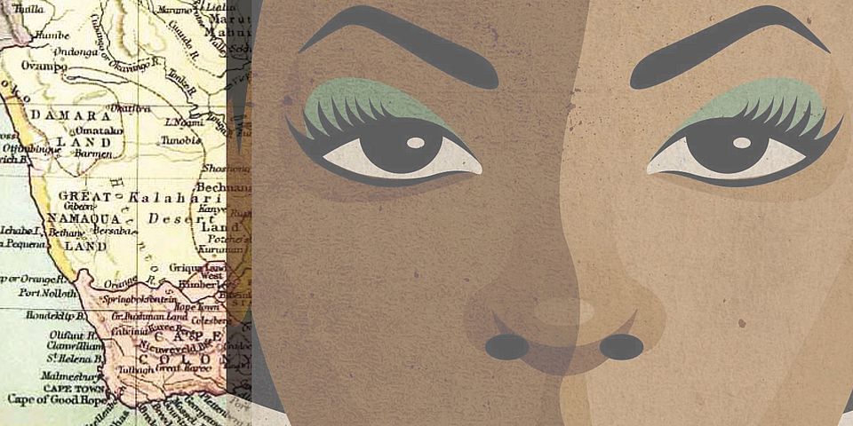 Africa Map; Alkebu-Lan 1260 AH: © Nikolaj Jesper Cyon Woman‘s Face; Cover detail from Lynn M. Thomas: “Beneath the Surface”, Wits University Press, February 2020 Basel History Lecture