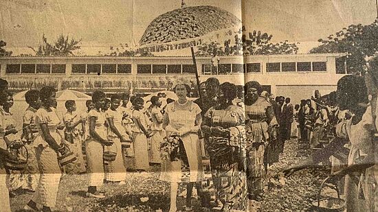 Picture from the Daily Graphic, inauguration of the ywca hostel in Accra, 1961.