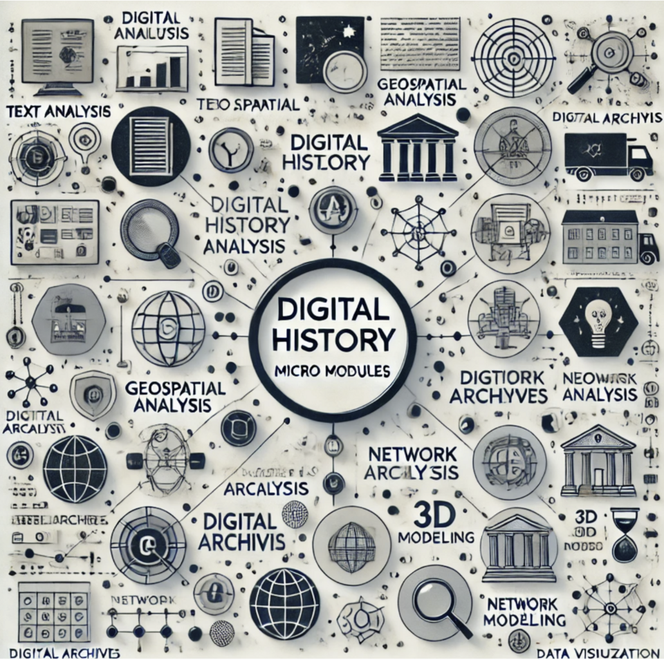 MindMap zu Digital History Mikromodulen