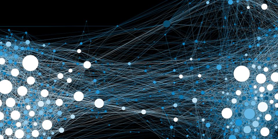 A Graph of 1.000 vertices / 14.116 edges, showing clear clusters, 2016, Martin Grandjean, Wikimedia Commons. File:Social Network Visualization.png A Graph of 1.000 vertices / 14.116 edges, showing clear clusters, 2016, Martin Grandjean, Wikimedia Commons. File:Social Network Visualization.png